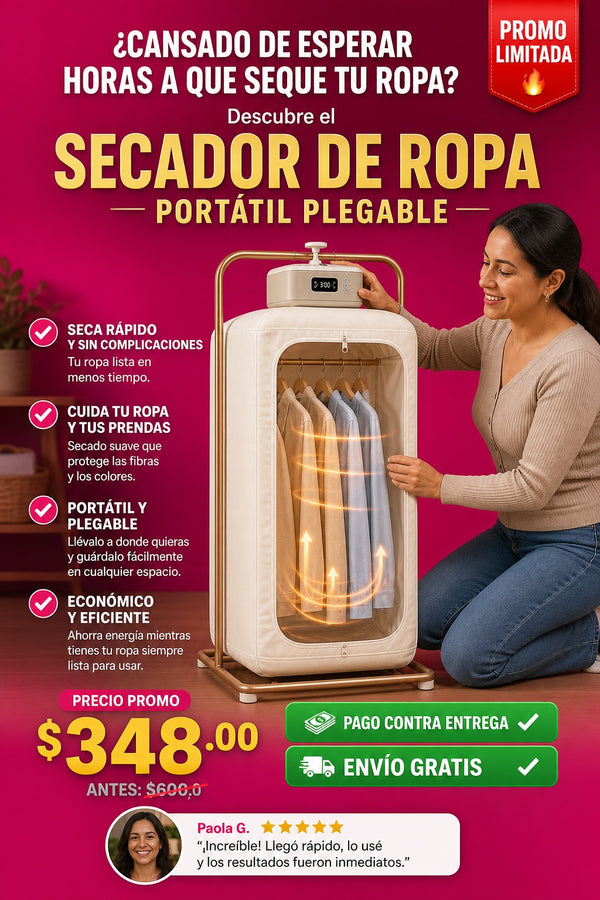 Secadora Portatil Plegable De Ropa - imagen 3