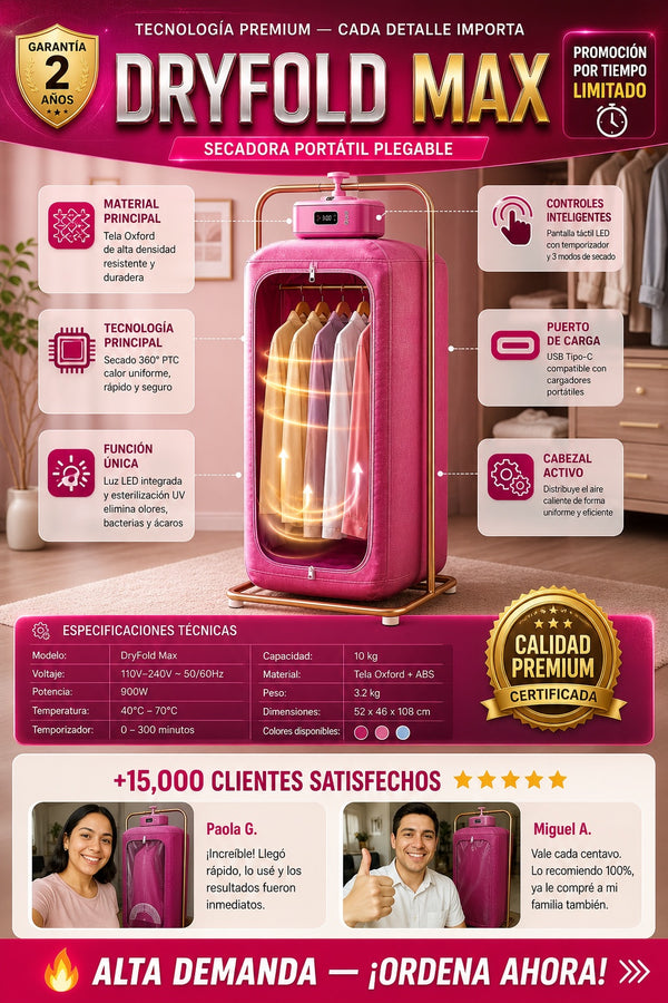 Secadora Portatil Plegable De Ropa - imagen 7