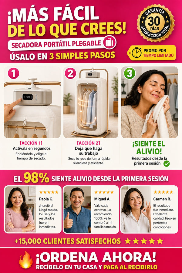 Secadora Portatil Plegable De Ropa - imagen 8