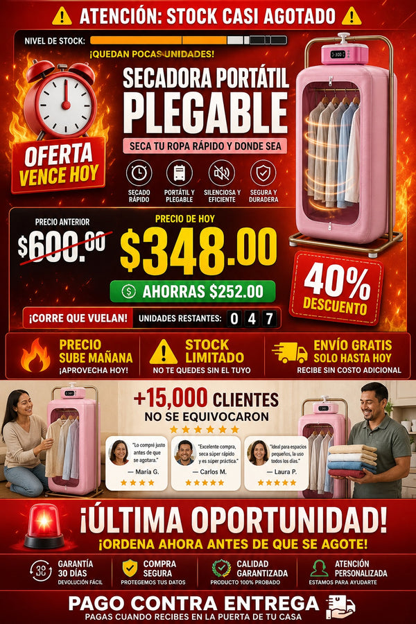 Secadora Portatil Plegable De Ropa - imagen 10
